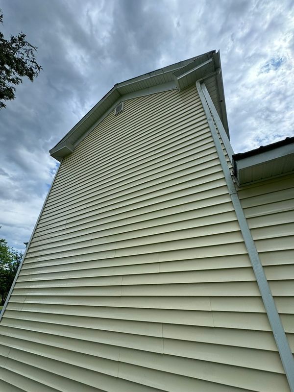 House siding after soft washing